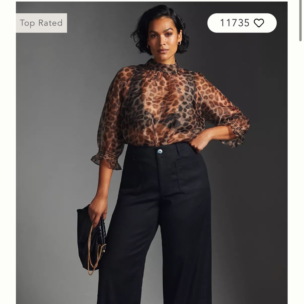 Anthropologie The Colette Cropped Wide-Leg Pants by Maeve: Linen Edition